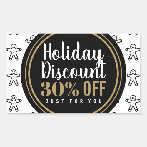 Holiday Discount Sticker Label