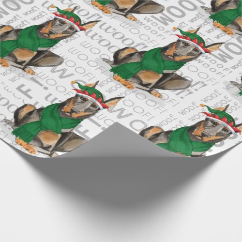 Holiday Dog Lover Doberman Pinscher Christmas Wrapping Paper