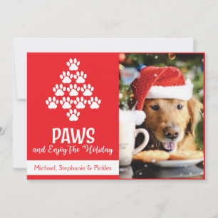 Holiday Dog Paws Christmas Card