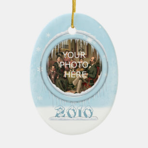 Holiday Dolphins Picture Ornament