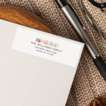 Holiday Doodled Christmas Trees in pastel colors Label<br><div class="desc">Top off your mailing with these playful return address labels featuring colorful Christmas trees in doodle style in a pretty palette of pastel colors.</div>