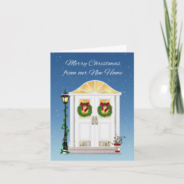 Holiday Door, New Home, Greeting Card (Front)