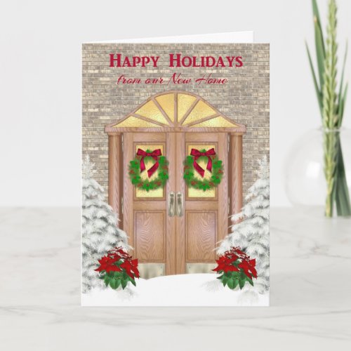 Holiday Door New Home Happy Holidays