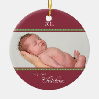 Holiday Dots Ornament wine/green