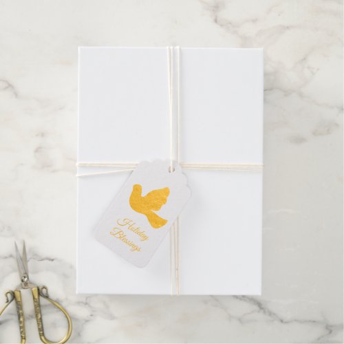 Holiday Dove Foil Gift Tags