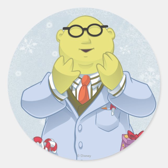 Holiday Dr. Bunsen Honeydew Classic Round Sticker (Front)