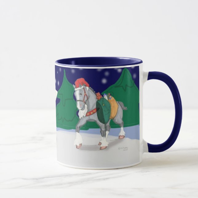 Holiday Draft Horses Mug (Right)
