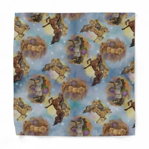 Holiday Dreamcatcher Western Horses Pattern Bandana