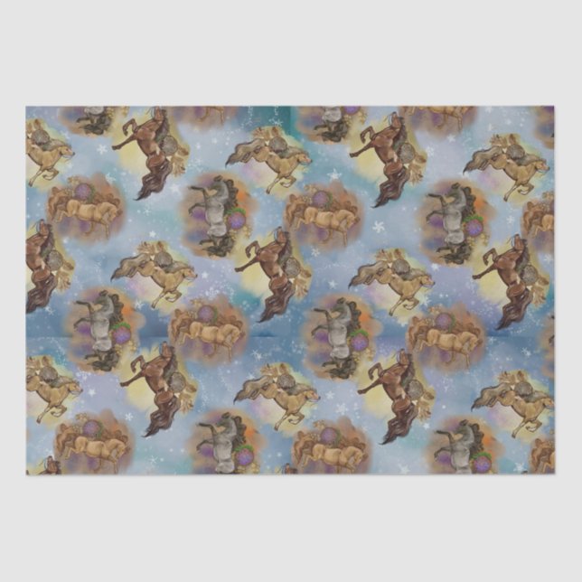 Holiday Dreamcatcher Western Horses Patterned  Tissue Paper (Front)