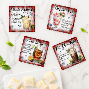 Holiday Drink Recipes A Coaster Set