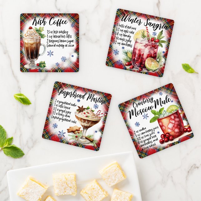 Holiday Drink Recipes B Coaster Set (In Situ)