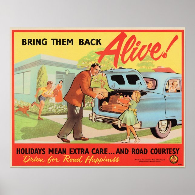 Holiday Driving Safety 1939 Poster (Front)