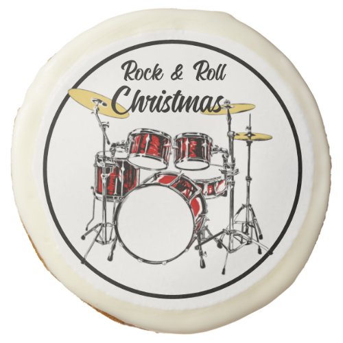 Holiday Drummer Rock  Roll Christmas Drum Kit Sug Sugar Cookie