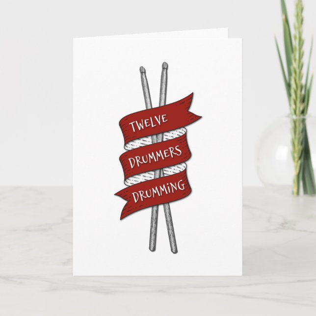 Holiday Drumsticks 12 Drummers Drumming Christmas  (Front)