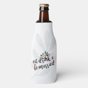 Holiday Eat Drink and Be Married Christmas Berries Bottle Cooler