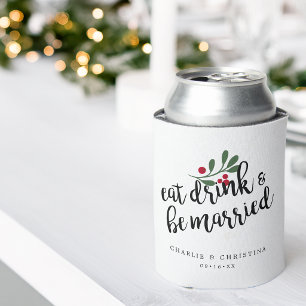 Holiday Eat Drink and Be Married Christmas Berries Can Cooler