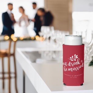 Holiday Eat Drink and Be Married Christmas Berries Seltzer Can Cooler