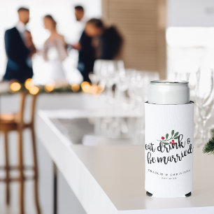 Holiday Eat Drink and Be Married Christmas Berries Seltzer Can Cooler
