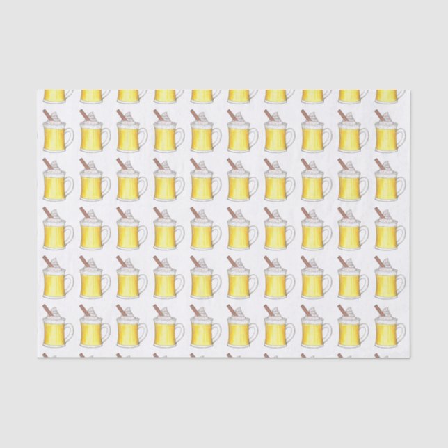 Holiday Egg Nog Eggnog Christmas Tissue Paper (Front)