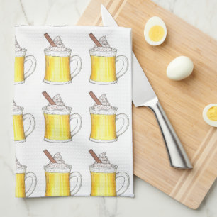 Holiday Egg Nog Eggnog Winter Christmas Drinks Kitchen Towel