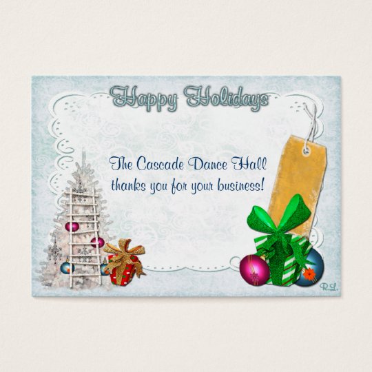 Holiday Elegance Christmas GIFT/DISCOUNT Business Card