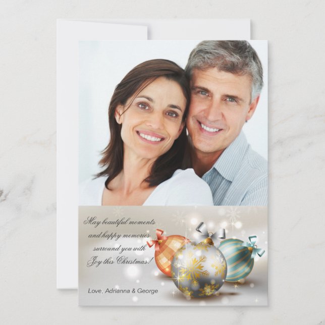 Holiday Elegance Photo Card (Front)