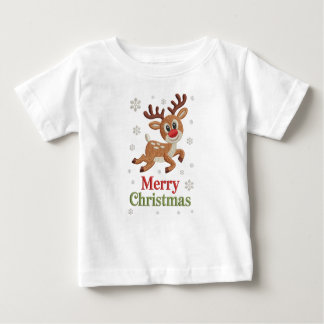 Holiday Elegant Soft Merry Christmas Party Baby T-Shirt