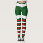 Holiday Elf Leggings<br><div class="desc">These Holiday Elf Leggings feature a cute Elf design for the ladies. Cute for the Holidays or Christmas Parties!</div>