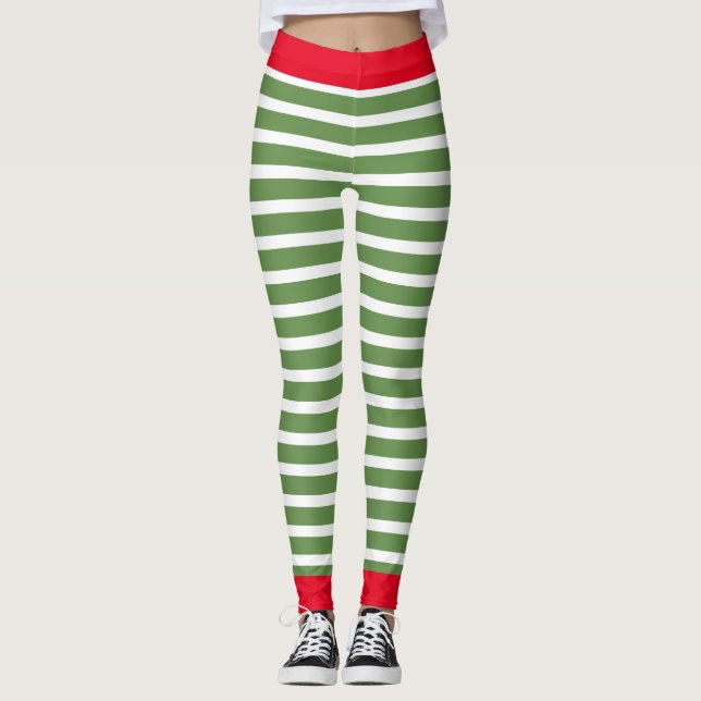 Holiday Elf Leggings | Christmas Elf Costume Pants (Front)