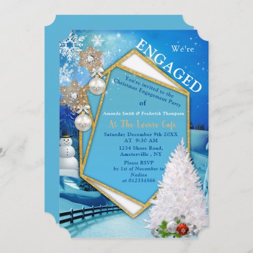 Holiday Engagement Party Invitation