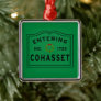 Holiday Entering Town of Cohasset MA Ceramic Ornam Metal Ornament