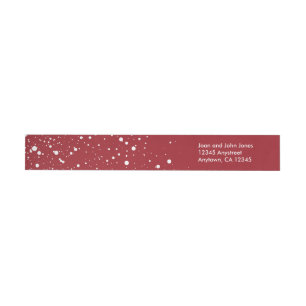 Holiday Envelope Wrap Sticker, Merry and Bright Wrap Around Address Label