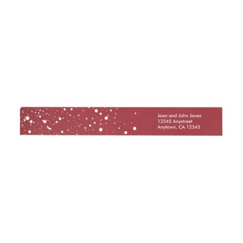 Holiday Envelope Wrap Sticker Merry and Bright Wrap Around Address Label
