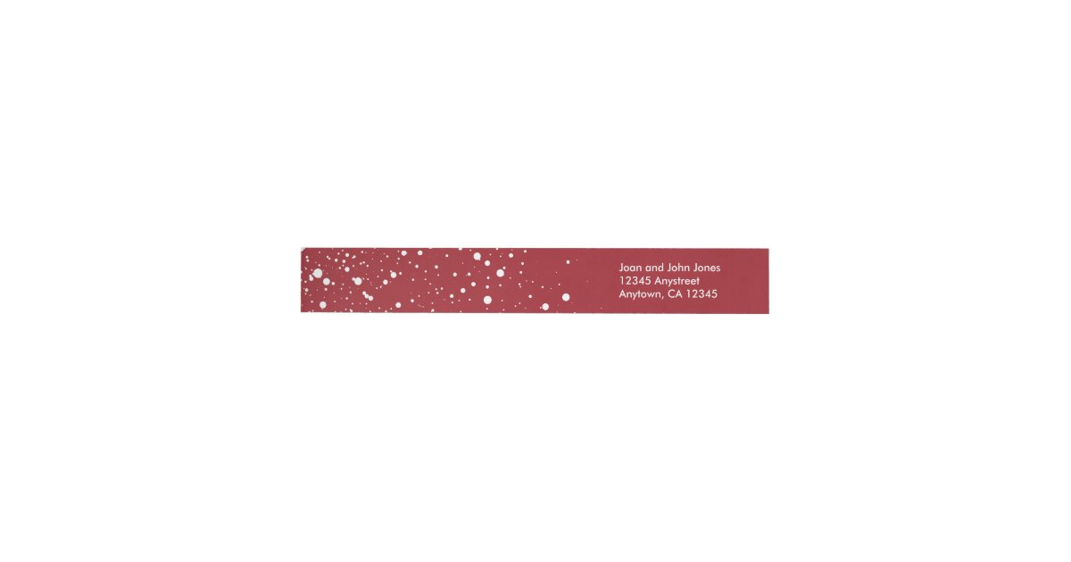 Holiday Envelope Wrap Sticker, Merry and Bright Wrap Around Address Label |  Zazzle