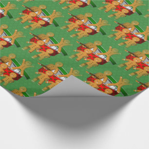 Holiday Escaping Gingerbread Cookies Cute   Wrapping Paper