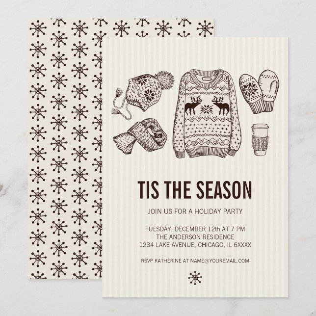 Holiday Essentials Holiday Party Invitation (Front/Back)