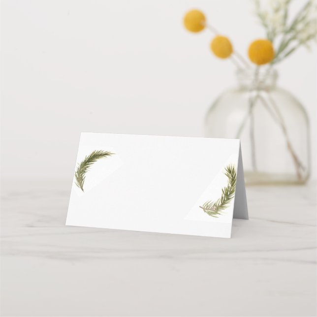 Holiday Evergreen Place Cards (Front)