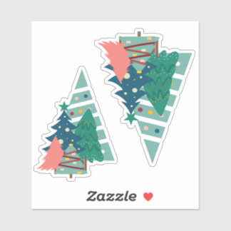Holiday Evergreens Design Sticker