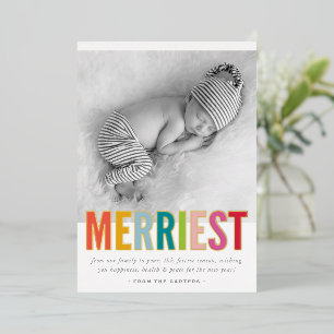 HOLIDAY FAMILY PHOTO merriest bold bright colorful