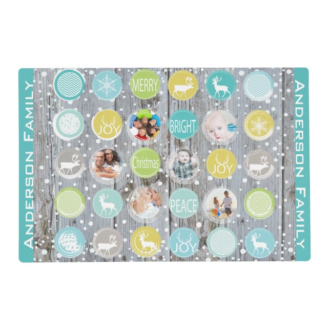 Holiday Family Photo Place Mats (Front)