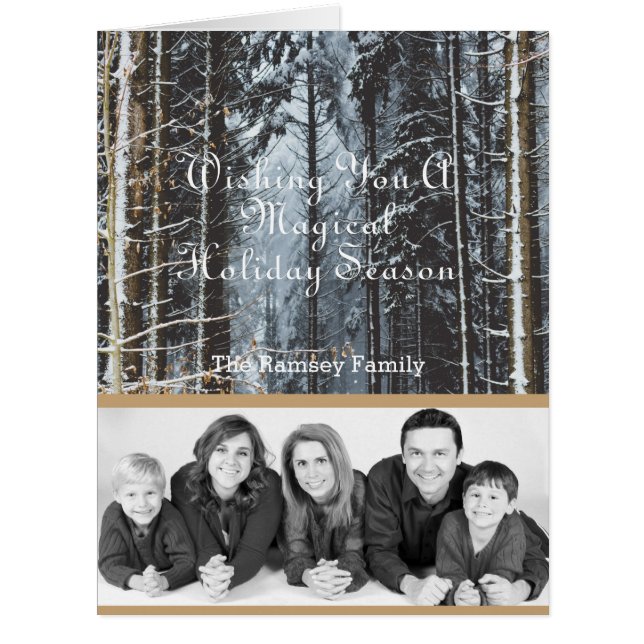 Holiday Family Photo Winter Scene Custom (Front)
