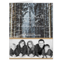 Holiday Family Photo Winter Scene Custom