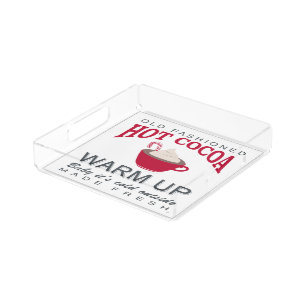 holiday farmhouse hot cocoa acrylic tray