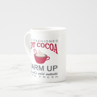 holiday farmhouse hot cocoa bone china mug