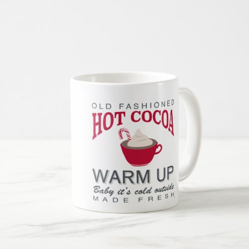 holiday farmhouse hot cocoa coffee mug