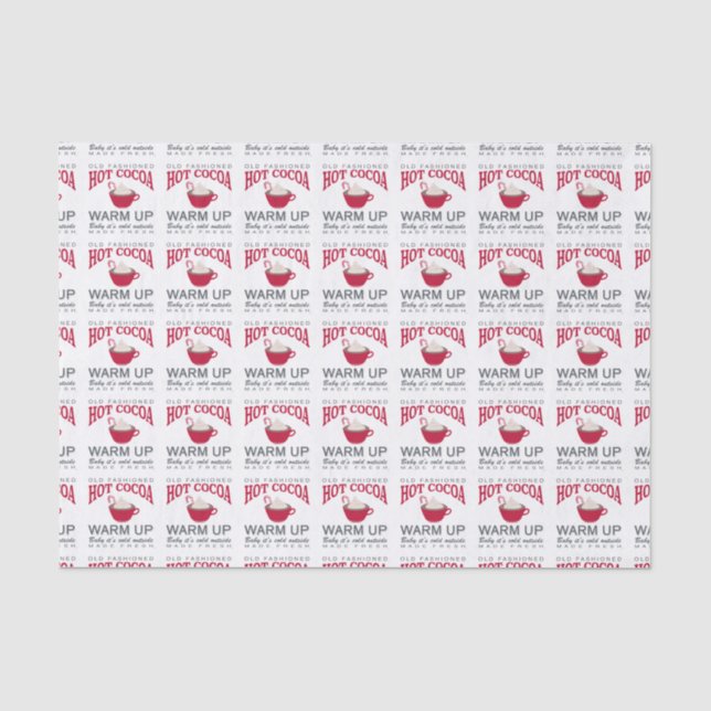 holiday farmhouse hot cocoa tissue paper (Front)