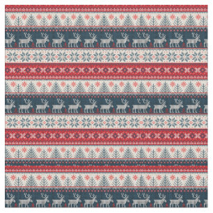 Holiday Faux Knit Pattern Christmas Fabric
