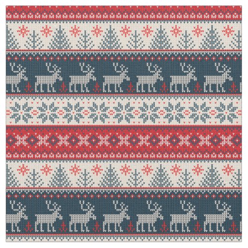Holiday Faux Knit Pattern Christmas Fabric