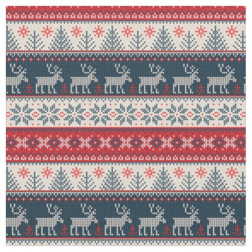 Holiday Faux Knit Pattern Christmas Fabric