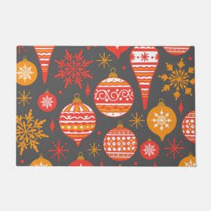 Holiday Faux Knit Pattern Christmas Personalized Doormat